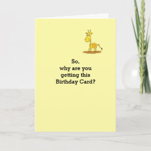 Humorous Birthday Card