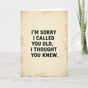 Humorous Birthday Card