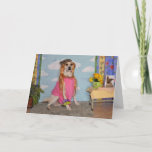 Humorous Birthday Card For Her. Photo/ Dog In Drag at Zazzle