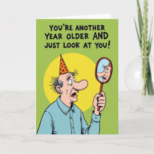 Humorous Birthday Mirror Card