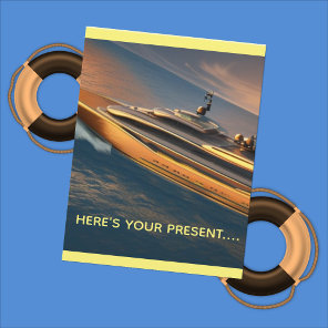 HUMOROUS BIRTHDAY Super Yacht  Card