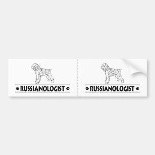 Humorous Black Russian Terrier Bumper Sticker
