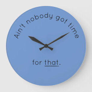 Humorous Blue Wall Clock