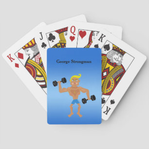 Humorous Bodybuilder style Male personalize Poker Cards