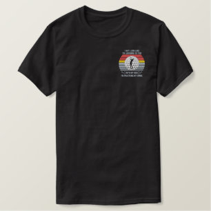 Humorous Bold Golf Typography Design For Him Embroidered T-Shirt