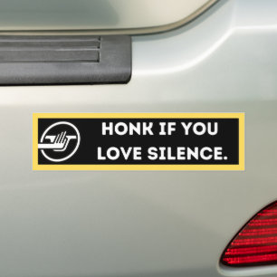 Humorous Bold Silence Safety Bumper Sticker