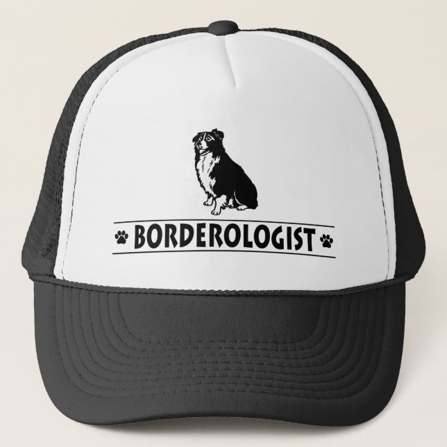 Humorous Border Collie Trucker Hat (Front)