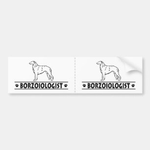 Humorous Borzoi Dog Bumper Sticker
