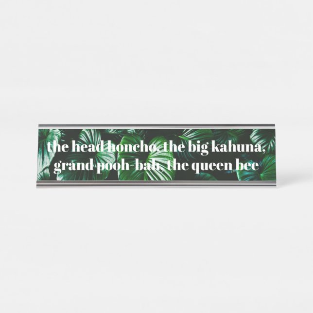 Humorous Boss Lady Name Plate (Front)