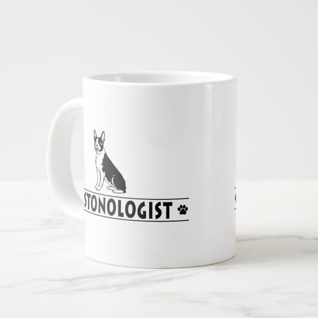 Humorous Boston Terrier Large Coffee Mug (Front Left)