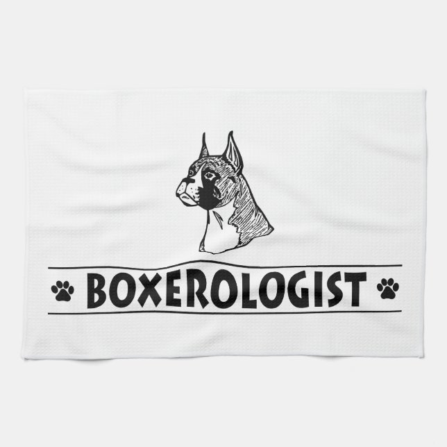 Humorous BOXER Dog Towel (Horizontal)