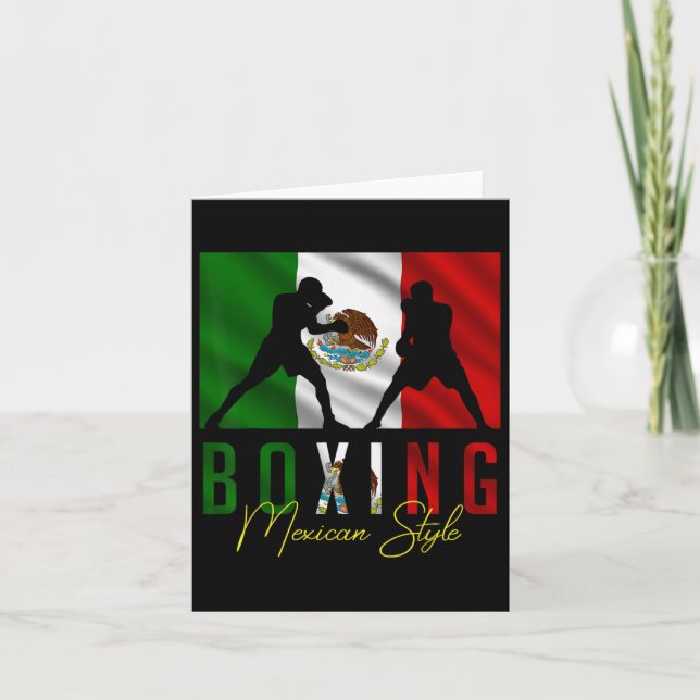 Humorous Boxing Mexican Sparring Kickboxing Kickbo Card (Front)