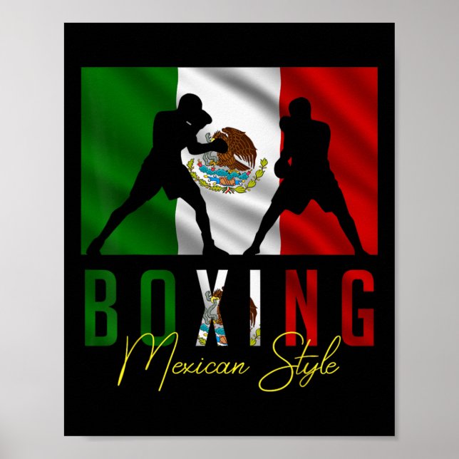 Humorous Boxing Mexican Sparring Kickboxing Kickbo Poster (Front)