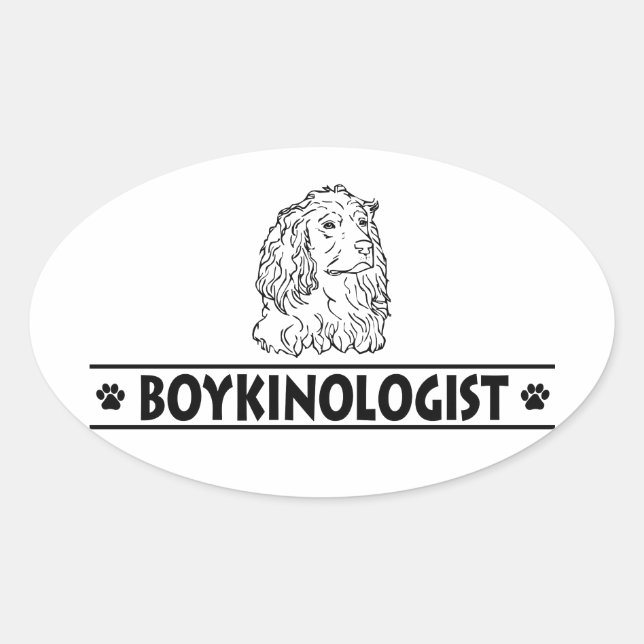 Humorous Boykin Spaniel Oval Sticker (Front)