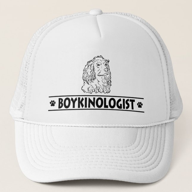 Humorous Boykin Spaniel Trucker Hat (Front)