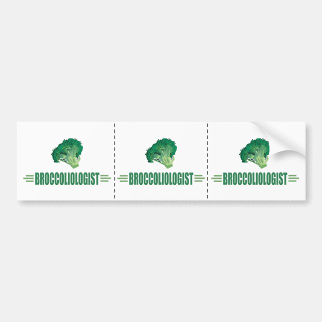 Humorous Broccoli Bumper Sticker (Front)