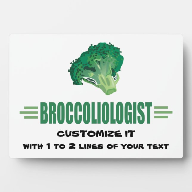 Humorous Broccoli Plaque (Front)