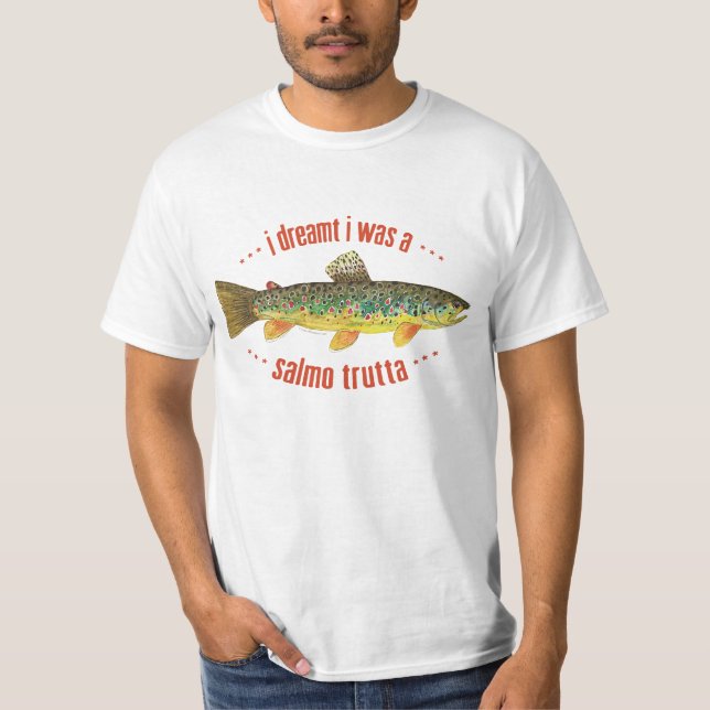 Humorous Brook Trout Fish, Fishing T-Shirt (Front)