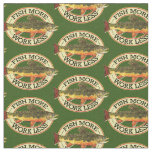 Humorous Brook Trout Fish More - Work Less Fabric