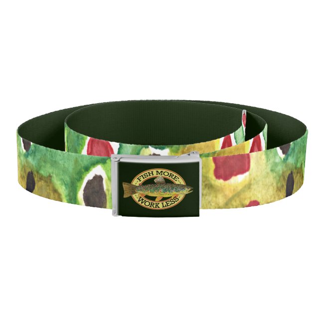 Humorous Brown Trout Fly Fishing Belt (Coil)