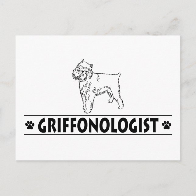 Humorous Brussels Griffon Postcard (Front)