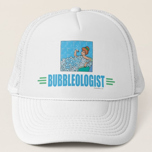 Humorous Bubble Bath Trucker Hat (Front)