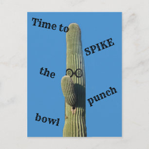 Humorous Cactus Party Invitation Postcard