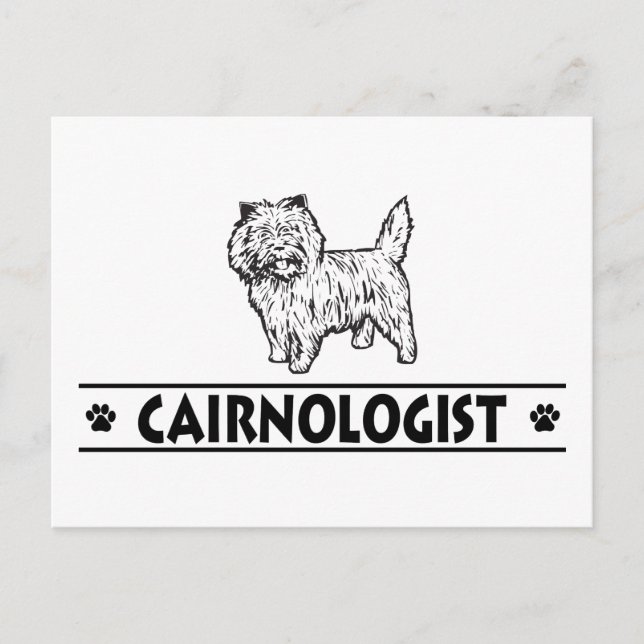 Humorous Cairn Terrior Postcard (Front)
