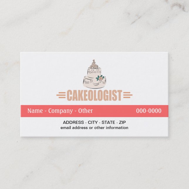 Humorous Cake Decorating Business Card (Front)