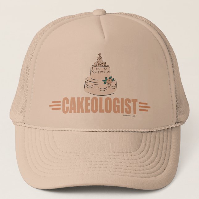 Humorous Cake Decorating Trucker Hat (Front)