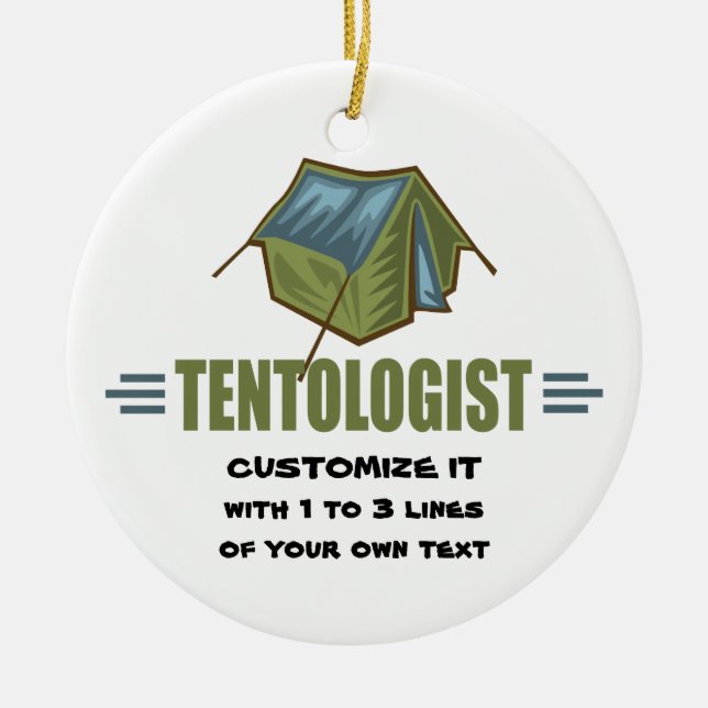 Humorous Camper Ceramic Ornament (Front)