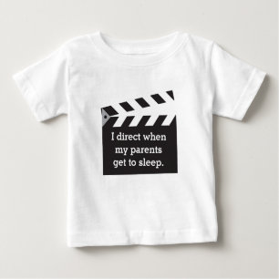Humorous Caption Director Board Black and White Baby T-Shirt