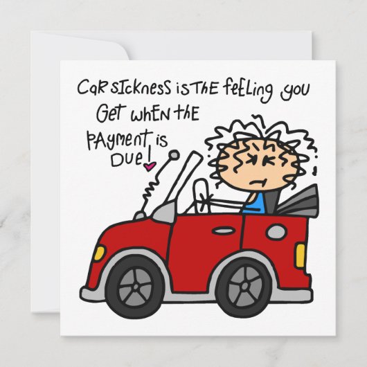 Humorous Car Sickness (Front)