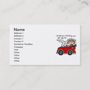 Humorous Car Sickness Business Card