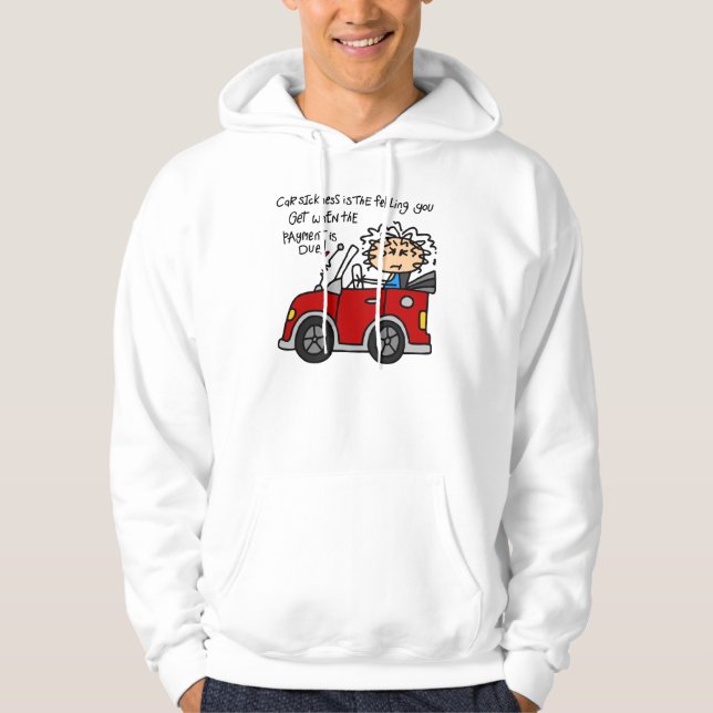 Humorous Car Sickness Hoodie (Front)