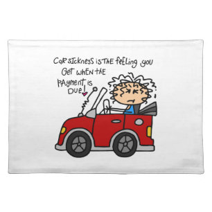 Humorous Car Sickness Placemat