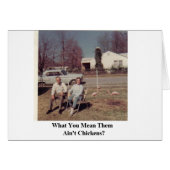 humorous card pink flamingos (Front Horizontal)