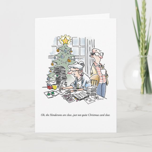 Humorous cartoon Holiday/Christmas card (Front)