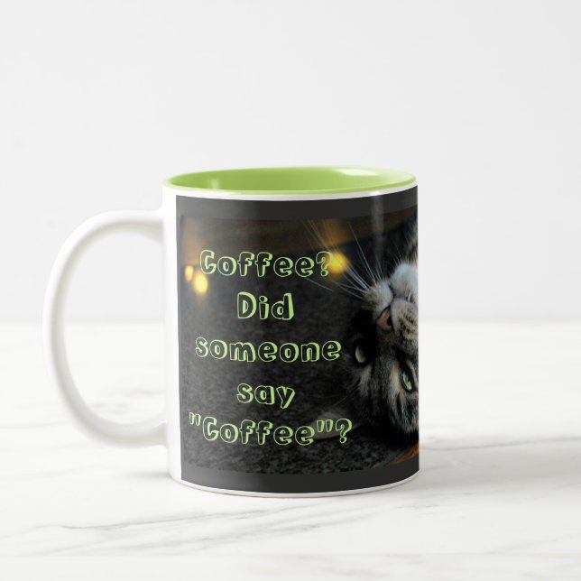 Humorous Cat Coffee Mug (Left)