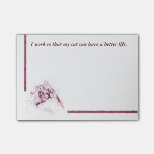 Humorous Cat Lover's Post-it Notes