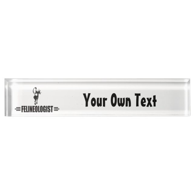 Humorous Cat Name Plate (Front)