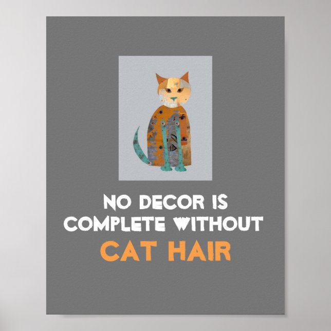 humorous cat poster wall art with text (Front)
