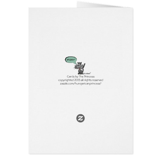 Humorous Cat Thoughts (Back)