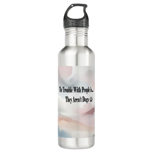 Humorous  catchy design expresses a love for dogs stainless steel water bottle