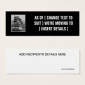 Humorous change of address (Front & Back)