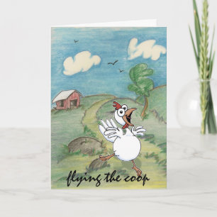 humorous chicken card