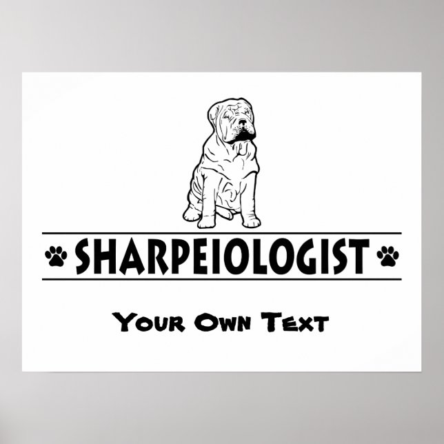 Humorous Chinese Shar-Pei Poster (Front)