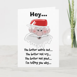 Humorous Christmas Card Santa Claus Design