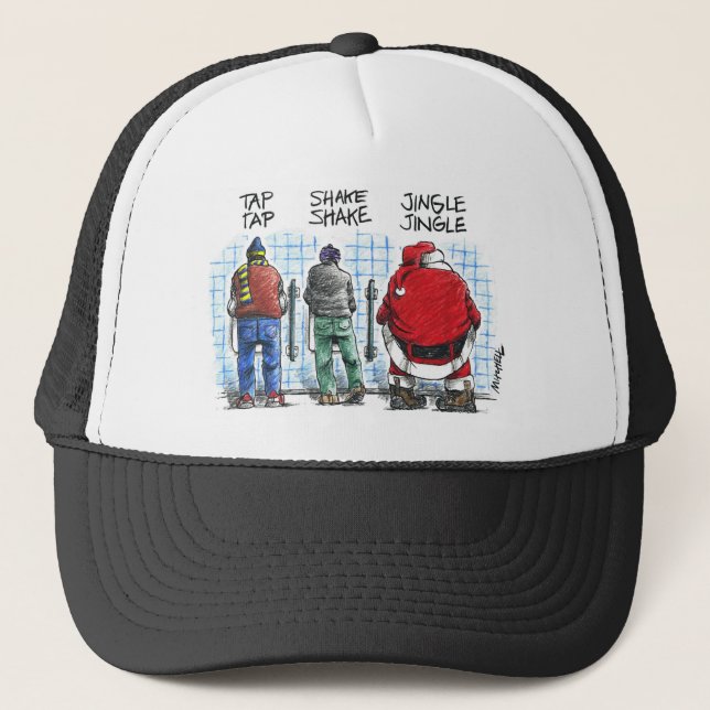 Humorous Christmas Card Trucker Hat (Front)