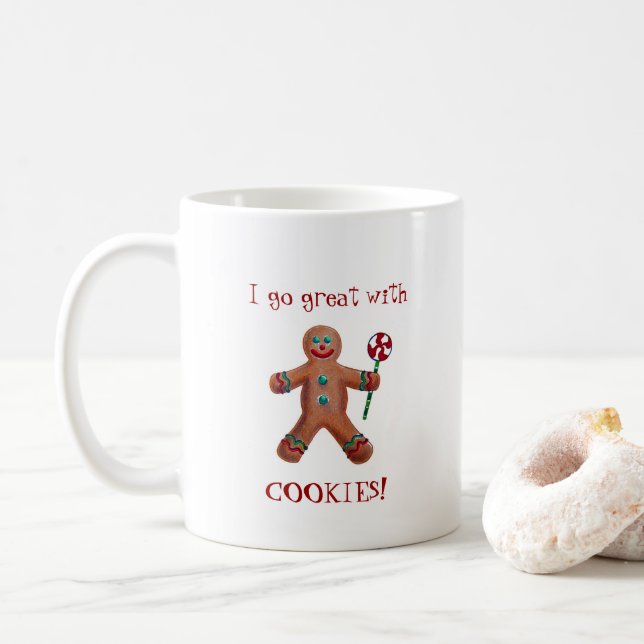 Humorous Christmas Cookie mug (With Donut)